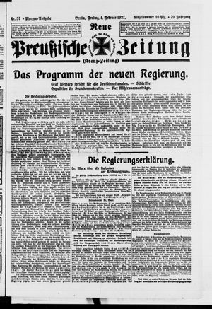 Neue preußische Zeitung vom 04.02.1927