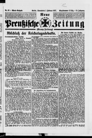 Neue preußische Zeitung vom 05.02.1927