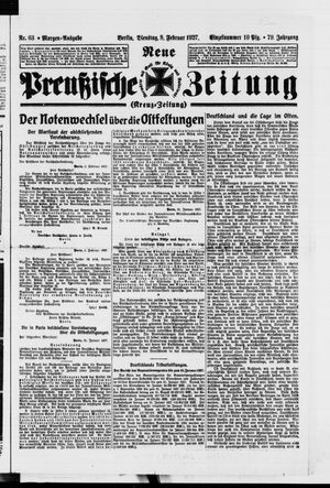 Neue preußische Zeitung vom 08.02.1927