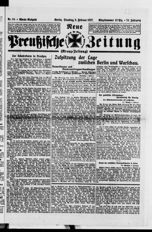 Neue preußische Zeitung vom 08.02.1927