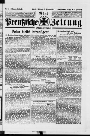 Neue preußische Zeitung vom 09.02.1927