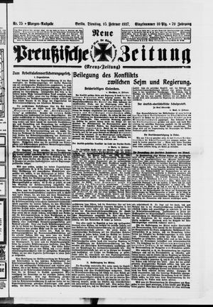 Neue preußische Zeitung vom 15.02.1927