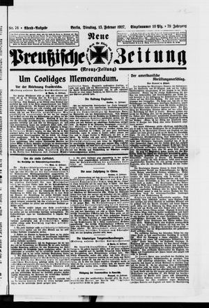 Neue preußische Zeitung vom 15.02.1927