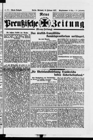 Neue preußische Zeitung vom 16.02.1927