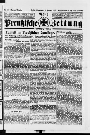 Neue preußische Zeitung vom 19.02.1927
