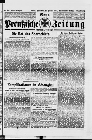 Neue preußische Zeitung vom 19.02.1927
