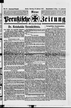 Neue preußische Zeitung vom 20.02.1927