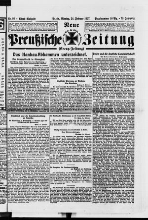 Neue preußische Zeitung vom 21.02.1927