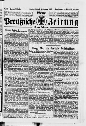 Neue preußische Zeitung vom 23.02.1927