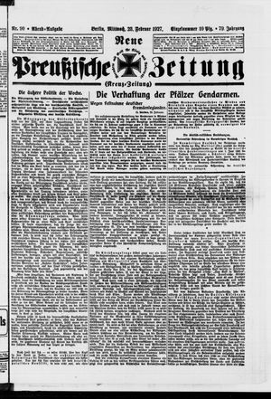Neue preußische Zeitung vom 23.02.1927
