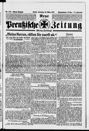 Neue preußische Zeitung vom 29.03.1927