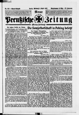 Neue preußische Zeitung vom 06.04.1927
