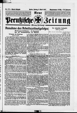 Neue preußische Zeitung vom 08.04.1927
