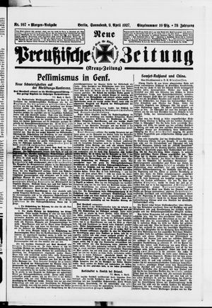 Neue preußische Zeitung vom 09.04.1927