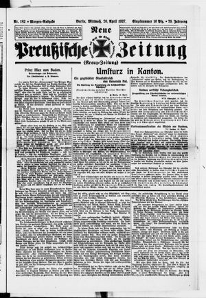 Neue preußische Zeitung vom 20.04.1927