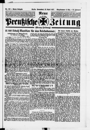 Neue preußische Zeitung vom 23.04.1927