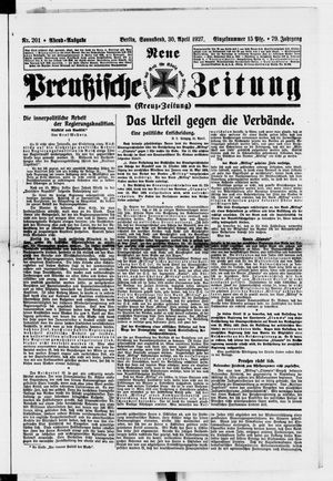 Neue preußische Zeitung vom 30.04.1927