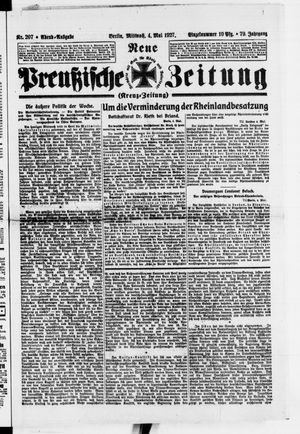 Neue preußische Zeitung vom 04.05.1927