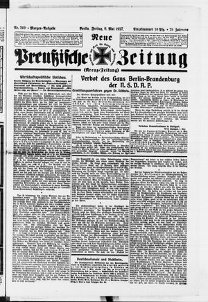 Neue preußische Zeitung vom 06.05.1927
