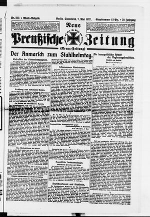 Neue preußische Zeitung on May 7, 1927