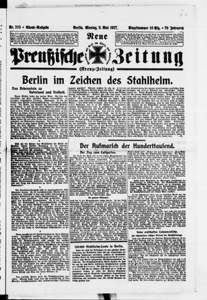 Neue preußische Zeitung vom 09.05.1927
