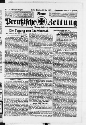 Neue preußische Zeitung vom 10.05.1927