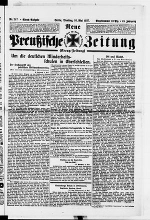 Neue preußische Zeitung vom 10.05.1927