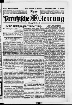Neue preußische Zeitung vom 11.05.1927