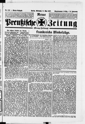 Neue preußische Zeitung vom 11.05.1927