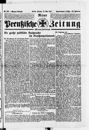 Neue preußische Zeitung vom 13.05.1927