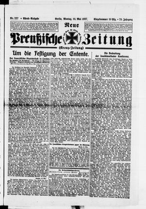Neue preußische Zeitung vom 16.05.1927