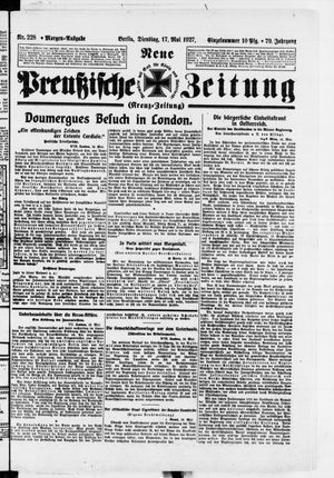 Neue preußische Zeitung vom 17.05.1927