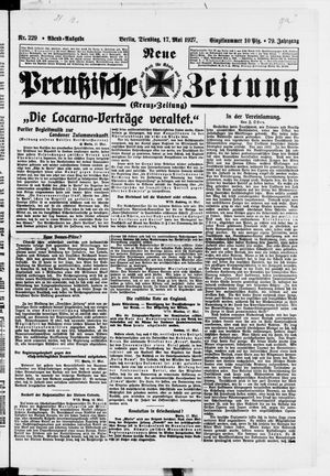 Neue preußische Zeitung vom 17.05.1927