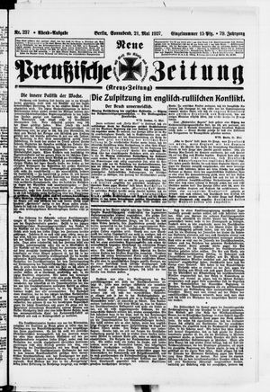 Neue preußische Zeitung on May 21, 1927