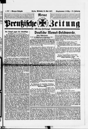 Neue preußische Zeitung vom 25.05.1927