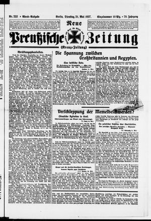 Neue preußische Zeitung vom 31.05.1927
