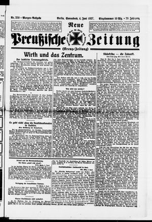 Neue preußische Zeitung on Jun 4, 1927