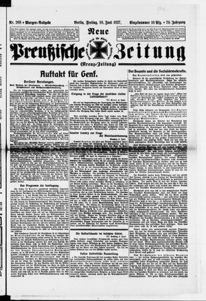 Neue preußische Zeitung vom 10.06.1927