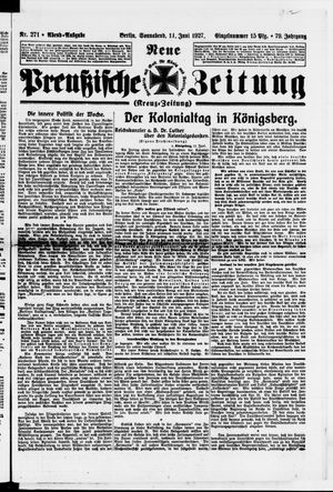 Neue preußische Zeitung vom 11.06.1927