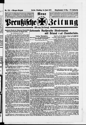 Neue preußische Zeitung vom 14.06.1927
