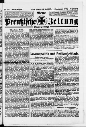Neue preußische Zeitung vom 14.06.1927