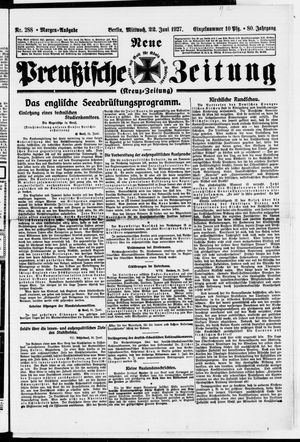 Neue preußische Zeitung vom 22.06.1927
