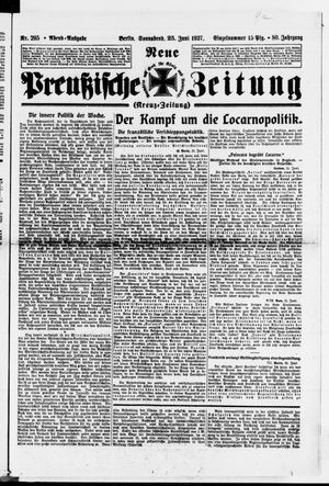 Neue preußische Zeitung vom 25.06.1927