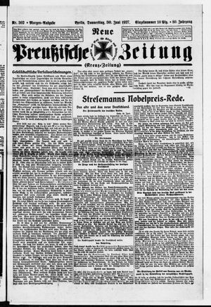Neue preußische Zeitung vom 30.06.1927