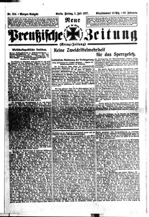 Neue preußische Zeitung vom 01.07.1927