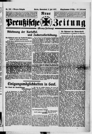 Neue preußische Zeitung vom 02.07.1927