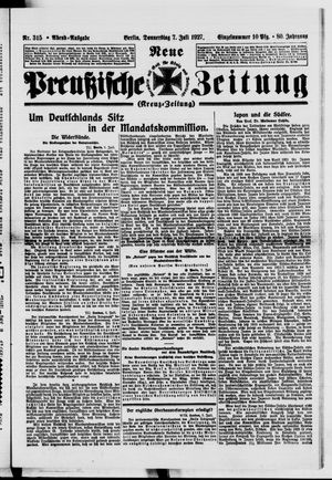 Neue preußische Zeitung vom 07.07.1927