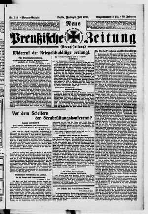Neue preußische Zeitung vom 08.07.1927