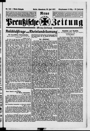 Neue preußische Zeitung vom 23.07.1927
