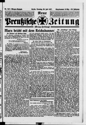 Neue preußische Zeitung vom 26.07.1927